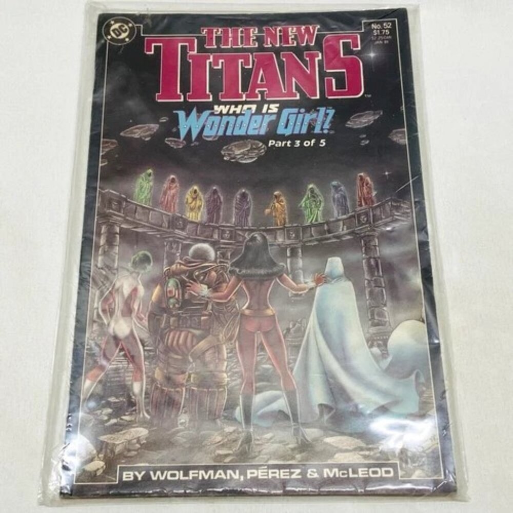 Vintage DC The New Titans #52 1988 Story Who Is Wondergirl? Part 3 OF 5